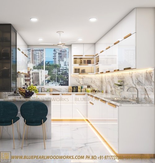 G Shaped Modular Kitchen